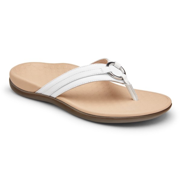 Vionic Sandals Ireland - Tide Aloe Toe Post Sandal White - Womens Shoes Clearance | JBYRO-1530